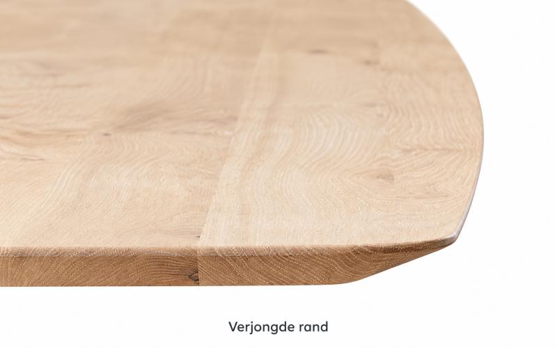 Ovale eiken eettafel 40 mm &ndash; zelf samenstellen